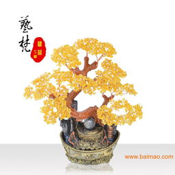 天然水晶樹脂工藝品 招財樹龍鳳水，家居裝飾與財富風水的完美融合